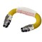 Flextron Gas Line Hose 1/2'' O.D.x12'' Len 3/8" MIP Fittings Yellow Coated Stainless Steel Flexible Connector FTGC-YC38-12G - alternate 1